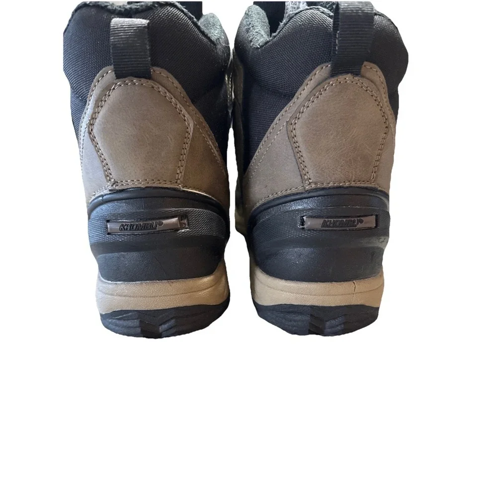 Khombu Cliff Men's Brown‎ Cushioned, Warm Lining, Zipper Closure, Boots S 12